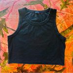 Brandy Melville black crop tank top sleeveless round neck muscle tee Photo 1