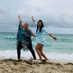 SheIn Womens Medium Light Blue and White Wave Pattern Striped Long Sleeves Dress Photo 4