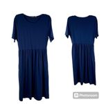 Merokeety  Navy Short Sleeve Mini Dress Large Photo 1