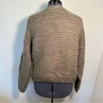 Chicwish Open Front Batwing Sleeve Cable Knit Cardigan Beige Photo 5
