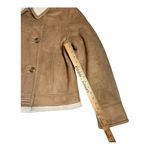 Talbots Petites Tan Faux Suede Jacket with Sherpa Lining Size L Photo 7