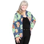 Alfred Dunner VINTAGE | reversible  tropical print quilted lightweight jacket Photo 2
