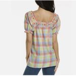 Johnny Was NEW  Delacey Puff Sleeve Boho Embroidered Peasant Top Womens Small Photo 1