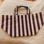 Victoria's Secret Victoria’s Secret Iconic Pink & Black Pinstripe Tote Bag Photo 4