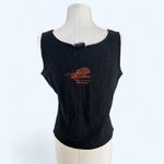 Vintage Y2K Pirates of the Carribean Harley Davidson Bahamas Rhinestone Tank XL Black Photo 3