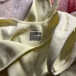 XL Colsie yellow stripe texture seamless stretch thong bodysuit Photo 2