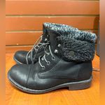 Cliffs by WHITE MOUNTAIN Black Moto Boots with Knit Cuff Size 6 Photo 3