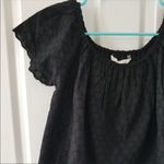 ZARA ✨  TRF Black Eyelet Off the Shoulder Top✨ Photo 3