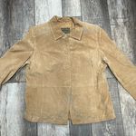 Brandon Thomas Leather Jacket With Cutout Turquoise Design Beaded Detailing Size Medium Photo 11