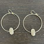 Kendra Scott  White Drusy Elora Hoops Drop Earrings in Gold Photo 4