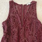 Charlotte Russe Elegant Burgundy Lace romper Photo 2