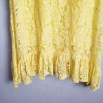 ASOS  Yellow Lace Long Sleeve Midi Dress Photo 3