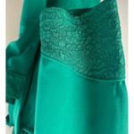 Victoria's Secret  Vintage Gold Label Long Robe Green Belted Embossed Women Large Photo 5