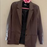 ZARA Women's Dark Brown Blazer Photo 1