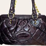 Dimoni brand gorgeous cocoa bean brown leather diamond quilted design ba… Photo 0