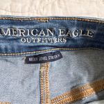 American Eagle Boho Distressed Denim Mini Skirt Size 6 Raw Hem Festival Stretch Photo 2