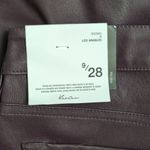 NWT KanCan Yoko Mid Rise Faux Leather Bootcut Pants Burgundy Flare Pants 9/28 Brown Photo 8