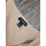 Talbots Beige/Gold V Neck Thin Sweater Pullover Women's Large Classic Photo 2