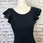 Lulus  Black Bodycon Dress with Ruffle Sleeves‎ Photo 1