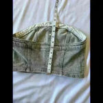 Divided M denim cropped cargo bustier bralette top Size S Photo 4