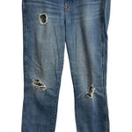 J.Crew Jeans Womens 28 Tall Blue Vintage Straight Distressed Frayed Hem Ankle Photo 0