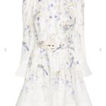 Zimmermann Cream and Purple Floral Long Sleeve Dress Photo 4