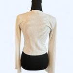 Vintage Y2K Divided white long sleeve ribbed top with bell sleeves Size Small Photo 2