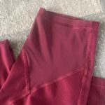 H&M Burgundy hoodie jacket zip down divided with old navy high rise go dry capris Photo 6