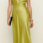 Reformation NWT ‎ Dasha Silk Midi Dress in Algae Bloom Size 4 Photo 0