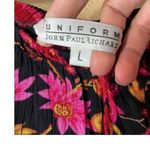 Vintage Uniform John Paul Richard Flower Print Maxi Skirt Size Large Pink Photo 6