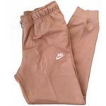 Nike  Sportswear Club Fleece Mid-Rise Joggers NWT Rose Gold/ White Medium Photo 1