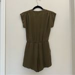 Babaton Aritzia Corbett Olive Green Silk Romper Size XS Photo 4