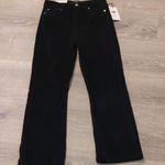 7 For All Mankind black ultra high rise slim kick corduroy jeans size 28 Photo 1