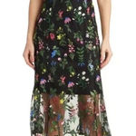 Sam Edelman  Women's Botanical Garden Semi Sheer Midi Dress Sz 14 Photo 0