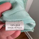 Nikka Silk Peplum Blouse Peacock Beaded Teal Green M Blue Size M Photo 9