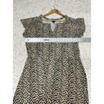 Talbots Womans Plus Pullover Tan Black Jersey Short Sleeve Midi Dress 1x Photo 4