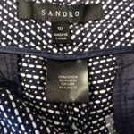 Sandro  Dress Shorts 10 Chino Printed‎ Cotton Black White Pockets Womens Photo 4