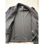 Skies Are Blue  Black Knit Open Front Blazer Jacket Cuffed Sleeves Women's Large Photo 4