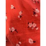 Old Navy  Women's Peasant Floral Red Shirt Sz‎ Large Summer Vacation Casual Photo 2