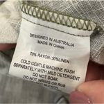 Paper Heart  Anthropologie green and White Linen Sleeveless Maxi Dress Size M Photo 3