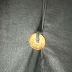 Christopher Calvin Asymmetrical Linen Cardigan Jacket Size Medium Long Lagenlook Black Photo 3