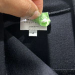 Armani Collezioni  Long Sleeve Half Zip Drape Front Black Mid Dress Sz 4 Photo 4