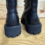 Madewell  The Rayna Lace-Up Lug-Sole Black Leather Boots Size 7.5 Photo 7