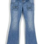 Old Navy Maternity Skinny Flare Low Rise Med Wash Blue Denim Jeans Size 1 XS 90s Photo 0