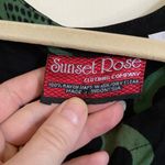 🌞Sunset Rose Short Sleeve Black w/Green Turtle Hawaiian Style Maxi Dress A Green Size undefined Photo 1