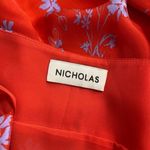 Nicholas Triangle Top Slip Dress Red Orange Floral Size 4 Photo 9