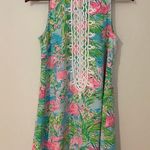 Lilly Pulitzer  Jane Shift Floridita Embroidered Half Zip Flamingo Dress A-Line 2 Photo 0
