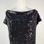 NWOT Mint Velvet Black Sequins Top Stretch Short Photo 2