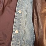 New Blue Revival Helen Blazer – Chocolate Unreal Leather sz Medium Brown Photo 3