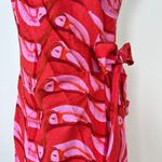 Farm Rio NOWT  Linen blend Copabanana Wrap Mini Dress Red Pink Size M Photo 8